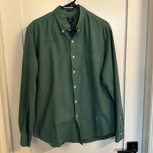 J. Crew Men’s Green Oxford Button Down Shirt